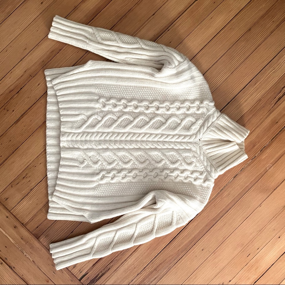 Everlane The Wool-Cashmere Cable Turtleneck sz S